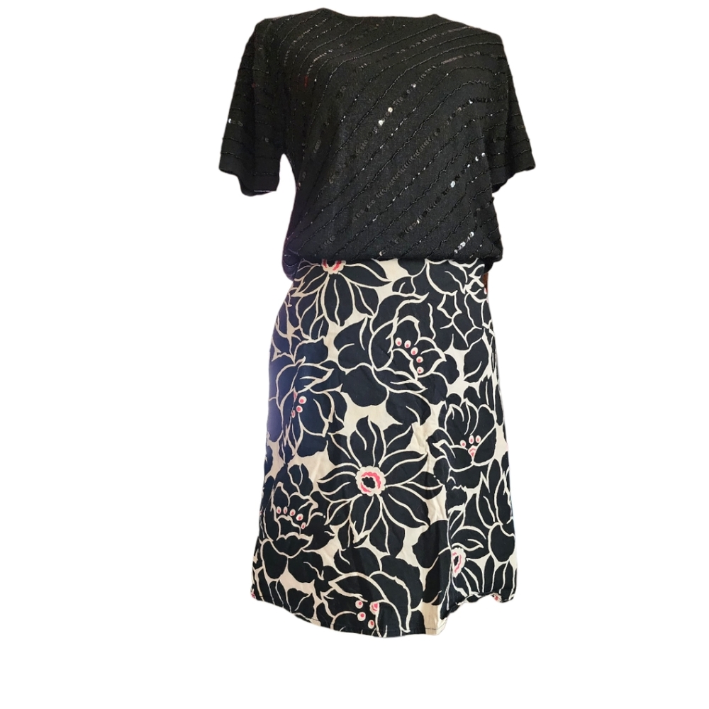 Westbound Stretch Size 10 A Line Floral Skirt